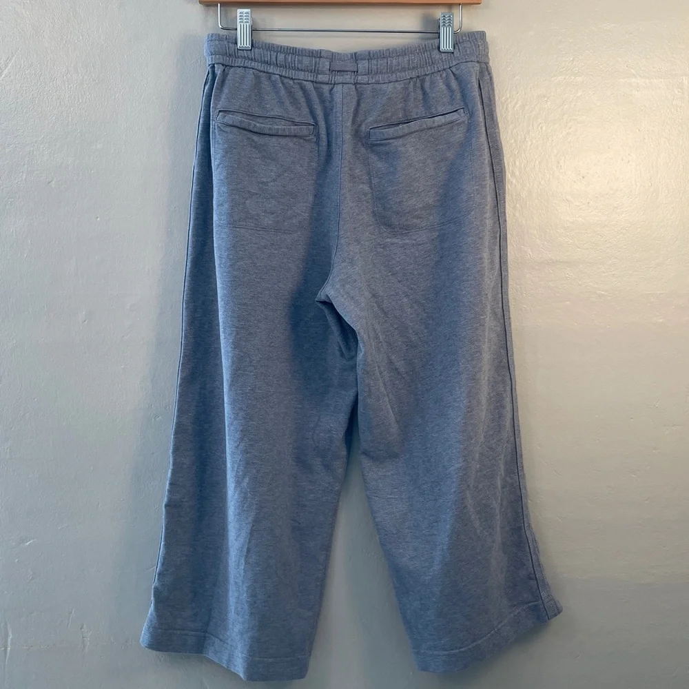 Athleta Farralon Heathered Wide leg Gaucho Culotte Drawstring Pants size 8